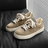 ADVBRIDGE -  Real leather men's shoes 2025  spring new Korean trend versatile and old-fashioned shoes thick white sole sports and leisure shoe