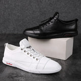 ADVBRIDGE  -  Genuine Leather Mens Casual Shoes Luxury Brand Black Outdoor Formal Shoes Men Man Fashion Simple Male Footwear Men Sneakers