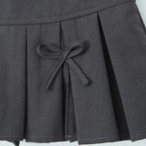 Advbridge Y2K Grey Pleated Skirt Women Spring Fashion Hot Sweet Super Short Skirt Sexy Low Waist Bow Tied Slim Mini Skirts
