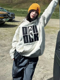 Advbridge Harajuku Sweatshirt Hoodie Womens Letter Embroidered Y2k American Pullover Hoodie Streetwear Loose Autumn and Winter Sweatshirt