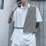 Advbridge Summer Casual Men's Clothing Handsome Trend Korean Version Short Sleeve Polo-Neck Single-breasted Fake Two Pieces Fashion Shirt