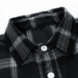 Advbridge Oversized Plaid Shirt Men Spring Autumn Fashion Retro Casual Blouse Unisex Streetwear Men Shirt Men's Harajuku Cardigan Clothing