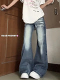 Advbridge American Vintage New Washed Baggy Jeans Female Y2K Original Design High Waist Loose Old Wild Personality Wide Leg Mop Pants Tide
