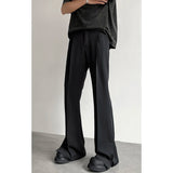 Advbridge Brown Black Suit Pants Men Fashion Social Mens Dress Pants Korean Loose Casual Flared Pants Mens Office Formal Trousers M-2XL