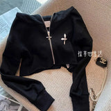 Advbridge New casual sports hooded sweatshirt set shorts fashio high street all cotton two piece sets womens outifits y2k streetwear