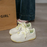 ADVBRIDGE  -  Women's Platform Sneakers Autumn Fashion Lace Up Breathable Non Slip Casual Shoes Comfortable Height Increase Outdoor Flats