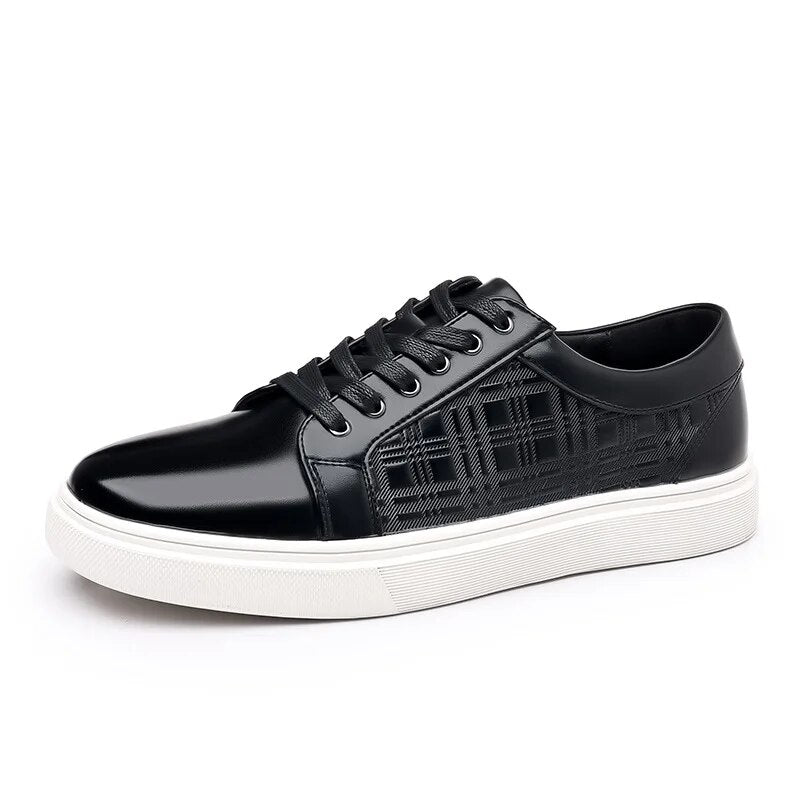Advbridge Daily Men's Luxury Brand Shoes Casual Blue Sneakers Summer Shoes Man Lace-up Comfortable Leather Flat Shoes
