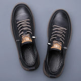 Advbridge Genuine Leather Shoes Men Casual Shoes 2024 Fashion Male Footwear Flat Cow Leather Black White Shoes A44130