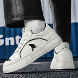 ADVBRIDGE  -  Men's White Shoes Spring Autumn New Outdoor Non Slip Comfort Platform Sneakers Height Increase Fashion Lace Up Casual Shoes