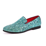 ADVBRIDGE  -  Men Loafers Shoes British Fashion Round Head Leather Shoes Korean Version Sequins Men's Shoes Plus Size 46 47 48