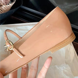 Advbridge  -  Fashion Pointed Toe Shallow Flat Heel Shoes Women 2024 Spring Autumn Buckle Shoes Ladies Moccasins Casual Sneaker Mujer