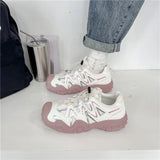 ADVBRIDGE  -  Women's Mesh Breathable Sports Shoes with Thick Soles Dad's Shoe Student Height Increasing Running Shoes Outdoor Hiking Shoe