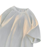 ADVBRIDGE  -  Men's Ice Silk Short Sleeve T-shirt Summer Thin Style Loose Fit Round Neck Quick Dry Sports Casual Half Sleeve Body Top Q42