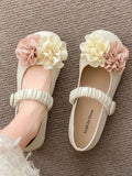 Advbridge French Style Sweet Single Shoes Women Summer Casual New Flat Mary Jane Shoes Female Gentle Late Floral Soft Sole Bean Shoes