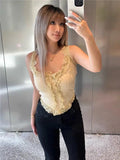 Advbridge Summer outfits lace knit camisole top