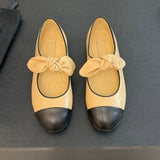Advbridge 2025 women's flat shoes Non-slip bow Mary Jane shoes for women Large size shallow mouth ballet shoes female
