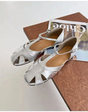 ADVBRIDGE  -  Women's Closed Toe Sandals Shoes Suit Female Beige Buckle Breathable Summer Heels Black New Low Girls Comfort Gladiator