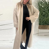 Advbridge Trend Thickness Korean Overcoats Autumn New Women Long Sleeve Solid Color Winter Jacket Elegant Long Sleeve Woolen Coats