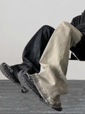 Advbridge 2024 Y2K Fashion Coating waxing Patchwork Old Baggy Flare Jeans Pants Men 90s Clothes Vintage Long Trousers Pantalones Hombre