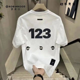 Advbridge Men‘s Wintern outfits 2024 Summer Korean Version Loose Casual Oversized Comfortable and Breathable Round Neck Printed Short Sleeved T-shirt for Men Advbridge Men‘s Wintern outfits