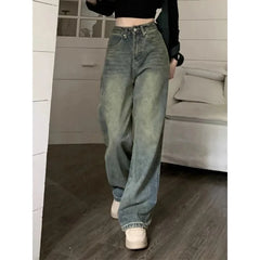 Advbridge Y2k Baggy Wide Leg Jeans Women Vintage Streetwear Washed Denim Pants Grunge Basic Slouchy Blue Trousers Femme Spring