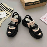 ADVBRIDGE  -  Female Sandal Women's Ladies Shoes Summer Increasing Height Breathable Clogs with Heel Girls New Sports Closed Thick Hook &