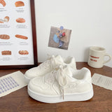 ADVBRIDGE  -  Women’s Pink Platform Sneakers 2025 - Unique Chic Design Round Toe Breathable Sporty Shoes for School Students