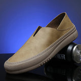 ADVBRIDGE  -  Genuine leather men's shoes fashionable one foot rubber outdoor sports moccasin shoes men's soft casual loafers