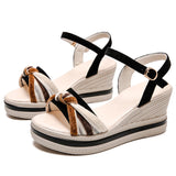 ADVBRIDGE  -  Summer women's shoes wedged sandals women's thick sole increase waterproof platform muffin bottom clasp color outside wear