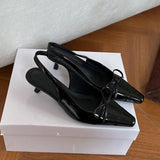 ADVBRIDGE  -  Spring New Brand Women Sandal Shoes Fashion Round Toe Shallow Slip On Mules Shoes Thin Low Heel Slingback Shoes New Woman