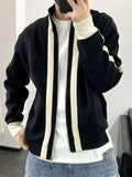 Advbridge Knit Sweater Male Zipper Cardigan Zip-up Men's Clothing Jacket Round Collar Coat Crewneck Thick Winter Knitwears Loose Fit
