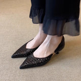 ADVBRIDGE  -  Fashionable Women's Hollow Breathable Handmade Leather Sandals 2025 Pointed Toe Wrapped Single Shoe