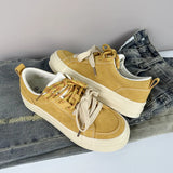 ADVBRIDGE  -  Unisex Trendy Quality Vulcanized Canvas Shoes Genuine Leather & Suede Skate Sneakers Women Men Basic Street Fashion