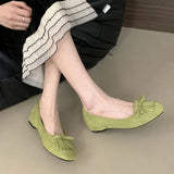 ADVBRIDGE  -  Bow Knot Flats Shoes Women Shallow Loafers 2025 Fashion Ballerinas Soft Moccasins Square Toe Mary Janes Flat Heels Female Mujer
