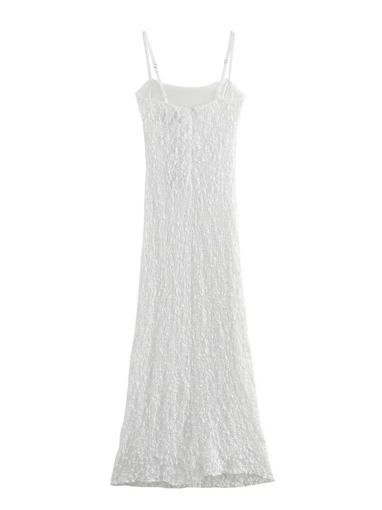 Advbridge White Lace Sexy Summer Women Party Dress Beach Slip Bodycon Dress 2024 Spaghetti Strap Bowknot Floral Vestidos Sundress