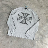Advbridge  Vintage Loose Streetwear HipHop Sanskrit Logo Print Tee Long Sleeve Oversize Y2k High Quality Fashion T Shirt For Men