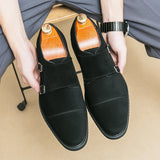 Advbridge New Classic Dress Wedding Shoes Men's Frosted Suede Derby Leather Shoes Black Casual Man Footwear Gentleman Business Male shoes