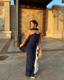 ADVBRIDGE  -  Elegant Patchwork Lotus Leaf Edge Dress Chic Scarf Collar Slim Fit Open Fork Sleeveless Gown New Lady Summer Party Club Vestidos