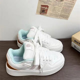 ADVBRIDGE  -  Women’s 2025 Spring Chunky Sole White Platform Sneakers - Bread Shoes Style Breathable All-Match Student Casual Sporty Shoes