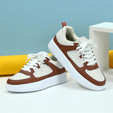 ADVBRIDGE  -  25 New Women's Shoes Large Size Fashion Men's Thick Sole Board Shoes Soft Sole Comfortable Sports Single Shoes Lace Up Outdoor