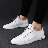ADVBRIDGE  -  Genuine Leather Mens Casual Shoes Luxury Brand Black Outdoor Formal Shoes Men Man Fashion Simple Male Footwear Men Sneakers