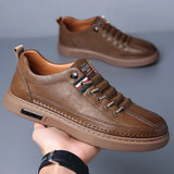 Advbridge Men's Shoes Spring and Autumn Style 2024 New Trends Universal Men's Casual Shoes Board Leather Soft Sole Breathable Leather