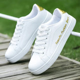 ADVBRIDGE  -  New Men Sneakers Fashion Breathble Vulcanized Shoes Pu Leather Platform Shoes White Lace Up Casual Footwear Zapatos Mujer