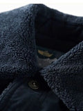 Advbridge Imitated Lamb Wool Short Padded Jacket Men Women Thickened Plus Velvet Large Size Fur Collar Couple Padded Parkas Winter Coat
