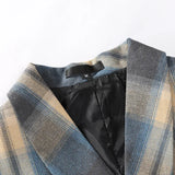 Advbridge Spring and Autumn New Double Rowed Men's Casual Vest Canshoulder British Fashion Slim Fit Checkered Vest Foreign Trade
