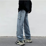 Advbridge New Fashion Stars Towel Embroidery Baggy Men Jeans Pants Y2K Clothes Straight Hip Hop Cotton Trousers Pantalon Homme mens jeans