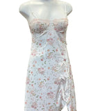 ADVBRIDGE  -  Vinatge Floral Printed Nightdress Women Sleepwear Suspender Pajamas Sexy Lingerie with Chest Pads Loungewear Sleep Dress