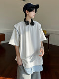 ADVBRIDGE  -  Hot Sale Cotton T-Shirt Bleach Cosplay T Shirt  Men Patchwork O-Neck Short Sleeve Tee Fashion T Shirt for Men Clothing Q84