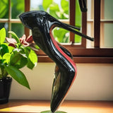 Advbridge Black sexy high heels for women 2024 new high-end super high heels 12cm pointed versatile professional red sole single shoes