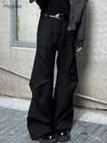 Advbridge Pants Men Streetwear All-match Leisure Design Vitality Mopping Pure Color Baggy Trousers Joggers Youthful Spring Autumn Chic BF
